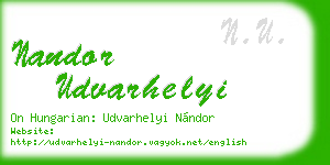 nandor udvarhelyi business card